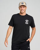 THE MAD HUEYS Sailor Anchor Short Sleeve Tee - BLACK