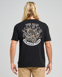 THE MAD HUEYS Kraken Port Hole Short Sleeve Tee - BLACK