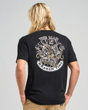 THE MAD HUEYS Kraken Port Hole Short Sleeve Tee - BLACK