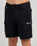 THE MAD HUEYS  Snagged 20" Cargo Shorts - BLACK