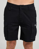 THE MAD HUEYS  Snagged 20" Cargo Shorts - BLACK