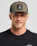 THE MAD HUEYS Captain Ship Faced Twill Trucker - OLIVE