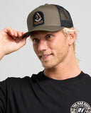 THE MAD HUEYS Captain Ship Faced Twill Trucker - OLIVE