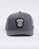 THE MAD HUEYS Ship Wheel Beers Twill Snapback - CHARCOAL