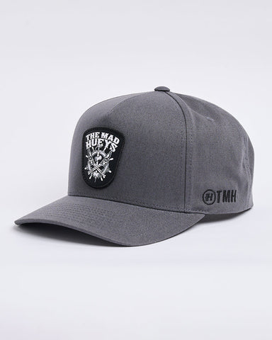 THE MAD HUEYS Ship Wheel Beers Twill Snapback - CHARCOAL