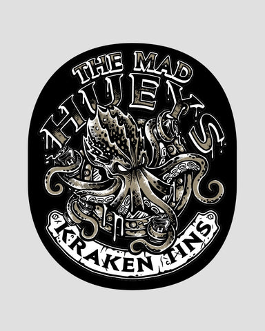 THE MAD HUEYS Kracken Port Hole Sticker - BLACK
