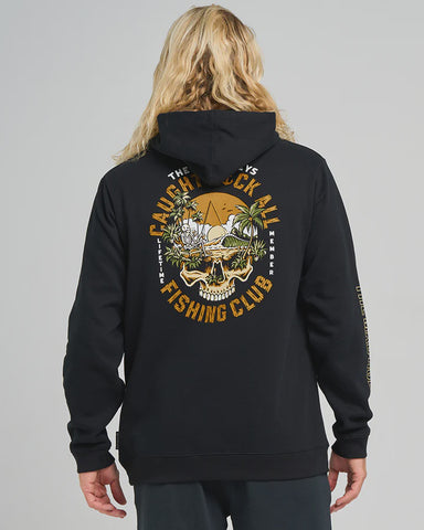 THE MAD HUEYS Caught Fk All Island Hooded Pullover - BLACK