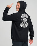 THE MAD HUEYS Ahoy Fkrs Storm Hooded Pullover - BLACK