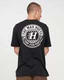 THE MAD HUEYS Checker Hueys Short Sleeve Tee - BLACK