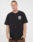 THE MAD HUEYS Checker Hueys Short Sleeve Tee - BLACK