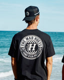THE MAD HUEYS Checker Hueys Short Sleeve Tee - BLACK