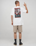THE MAD HUEYS Plank Captain Cooked Short Sleeve Tee - WHITE