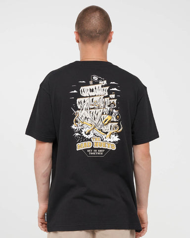 THE MAD HUEYS Get Ya Ship Short Sleeve Tee - BLACK