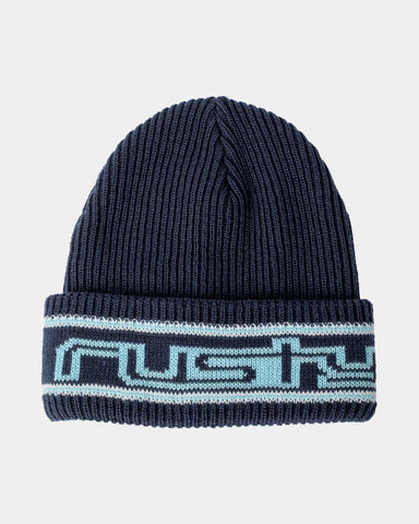 RUSTY Boys Tracks Beanie - NAVY BLUE