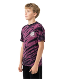 SANTA CRUZ Boys Not A Dot Hollow Tee - MAROON TIE DYE