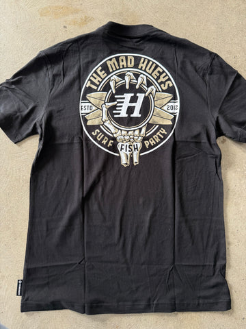 THE MAD HUEYS Surf Hueys SS Tee - BLACK