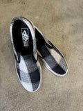 VANS Classic Slip On - BRUSHED PLAID BLACK/WHITE