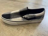 VANS Classic Slip On - BRUSHED PLAID BLACK/WHITE