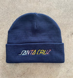 SANTA CRUZ Gradient Strip Beanie - NAVY