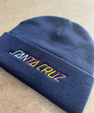 SANTA CRUZ Gradient Strip Beanie - NAVY