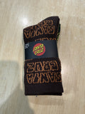 SANTA CRUZ Multi Cruz Stack Repeat Crew - BROWN-DARK GREEN