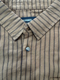 FORMER Reynolds Striped Short Sleeve Shirt - BARK