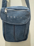 RUSTY Dusk Denim Crossbody Bag - MIDDY BLUE