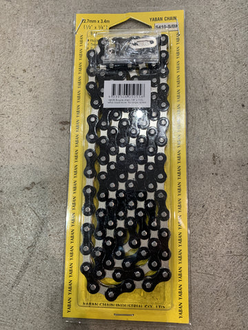 YBN S-410 Single Speed Chain - BLK/SILVER