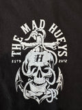 THE MAD HUEYS Rope Skull Anchor Short Sleeve Tee - BLACK