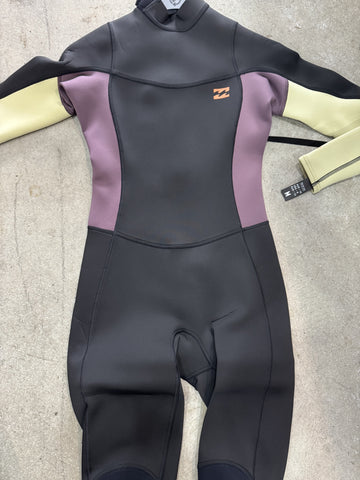BILLABONG Synergy Back Zip Steamer 3/2mm - GREY VIOLET