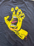 SANTA CRUZ OS Opus Dot Screaming Hand Tee Short Sleeve Box Fit Tee - DARK BLUE