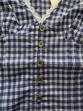 RUSTY Peggy Sue Button Down Blouse  - BLUE PLAID