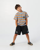 CRITICAL SLIDE Coggs Stripe Tee Boys - POWDER BLUE