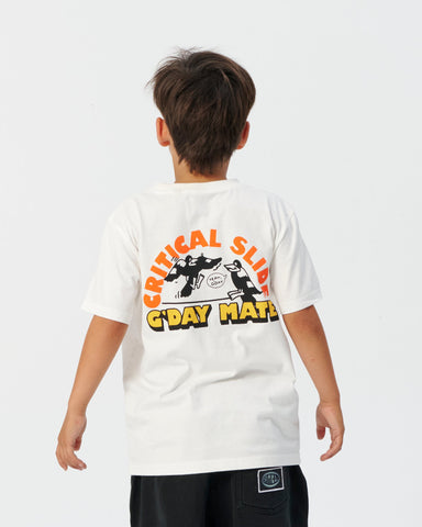 CRITICAL SLIDE G'day Mate Tee - WHITE