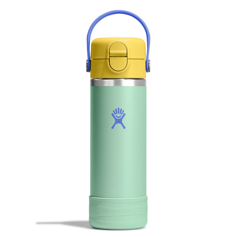 HYDRO FLASK Kids 18oz Wide Mouth Covered Cap And Boot - MERMAID GREEN