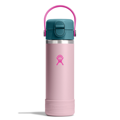 HYDRO FLASK Kids 18oz Wide Mouth Covered Cap And Boot - BLOSSOM PINK