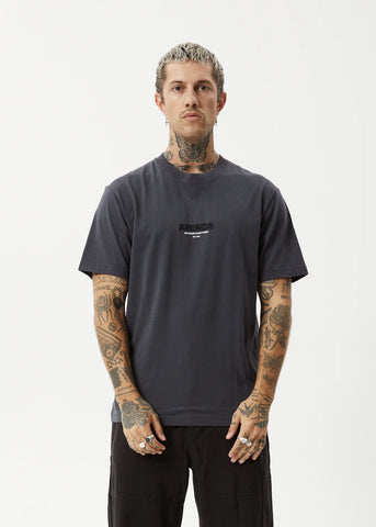 AFENDS Vinyl Retro Tee - CHARCOAL