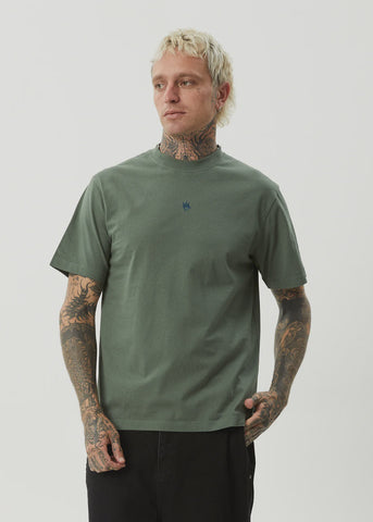 AFENDS Flame Recycled Retro Fit Tee - SYCAMORE