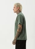 AFENDS Flame Recycled Retro Fit Tee - SYCAMORE