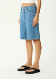AFENDS Lil C Denim Baggy Fit Short 22 Inch - WORN BLUE