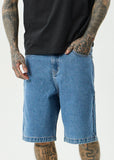AFENDS Lil C Denim Baggy Fit Short 22 Inch - WORN BLUE