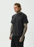 AFENDS HQ Recycled Boxy Fit Tee - STONE BLACK