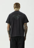 AFENDS HQ Recycled Boxy Fit Tee - STONE BLACK