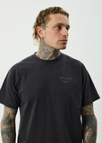 AFENDS HQ Recycled Boxy Fit Tee - STONE BLACK