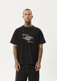 AFENDS Bad Luck Heavy Boxy Fit Tee - BLACK