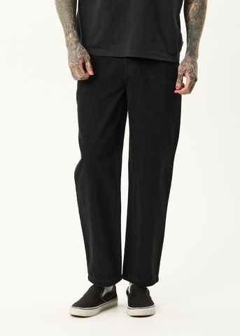 AFENDS Ninety Two's Denim Relaxed Fit Jean - WASHED BLACK