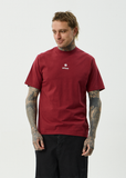 AFENDS Burnin Retro Tee - WASHED BURGUNDY