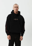 AFENDS Wired Recycled Boxy Pull On Hood - BLACK