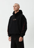 AFENDS Wired Recycled Boxy Pull On Hood - BLACK