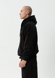 AFENDS Wired Recycled Boxy Pull On Hood - BLACK